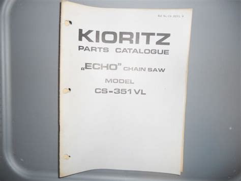 kioritz parts catalogue echo chainsaw cs vl ebay