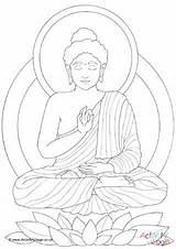 Buddhist Vesak Bodhi Serene sketch template