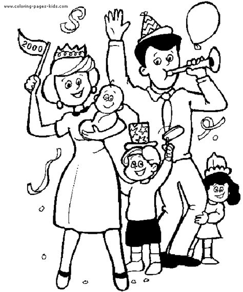 family  kids colouring pages
