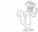 King Julien Coloring Pages Madagascar Printable Clipart Color Fear Run Cute Print Getcolorings Avon Another Avondale Library Style Popular Cartoon sketch template