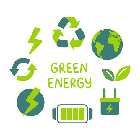 green energy concept icons ecology  environment related color icon