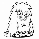 Monster Coloring Pages Printable Silly Furry Clipart Getdrawings sketch template