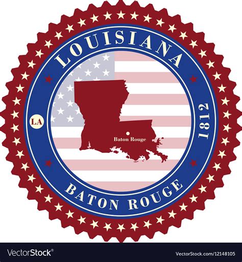 label sticker cards  state louisiana usa vector image