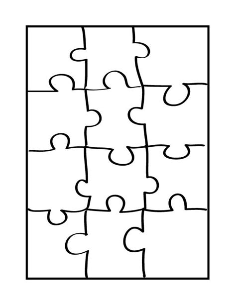 puzzle template  pieces clipart