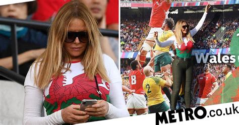 Carol Vorderman Sports Red Dragon Top In Support Of Welsh