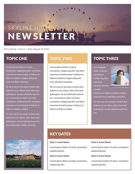 printable newsletter templates examples lucidpress