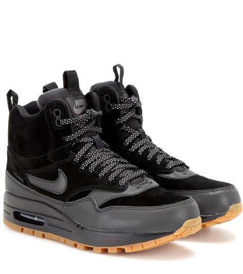 nike air max  mid sneaker boots  blackblack black lyst