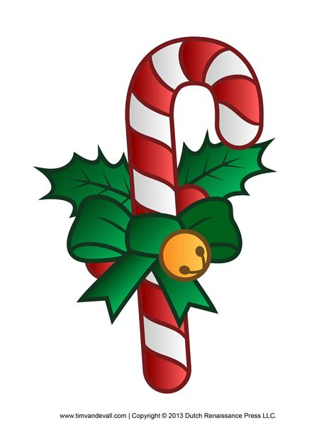 Free Candy Cane Template Printables Clip Art 2