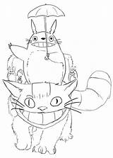 Totoro Voisin Colorear Ghibli Chat Vecino Silent Coloringhome Danieguto Zeichnen Coloringpagesfortoddlers Spirited Catbus Colouring Tatuajes Ausmalen Miyazaki Páginas Manga Adorables sketch template