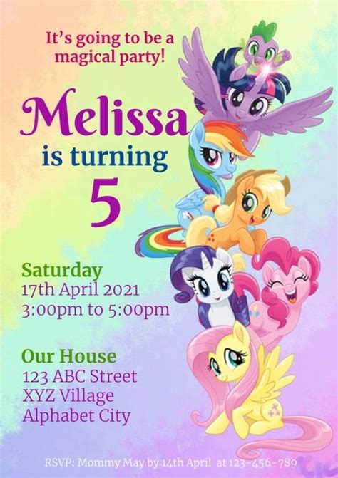 pony birthday invitation     pony birthday
