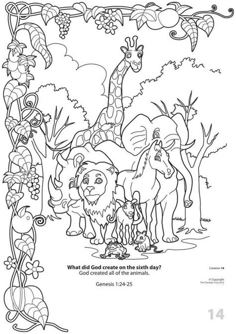 creation sixth day coloring page creation coloring pages