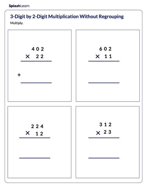 digit   digit multiplication worksheet worksheet