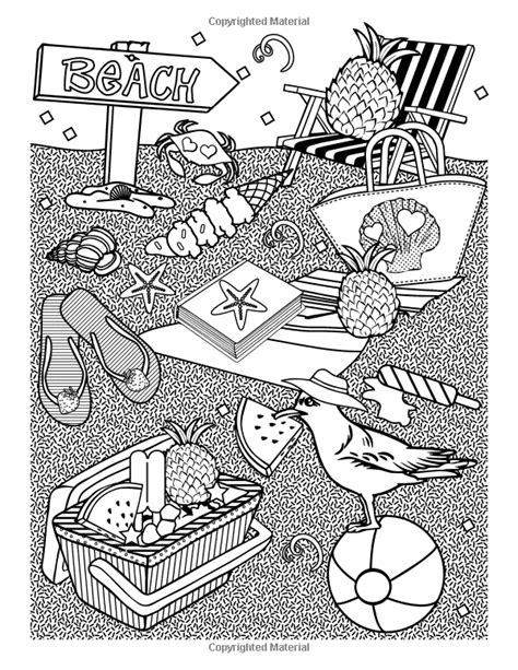 beach party coloring book  page coloring book