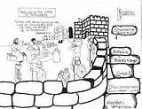 Bible Crafts Nehemiah Rebuilding Wall Google Ca sketch template