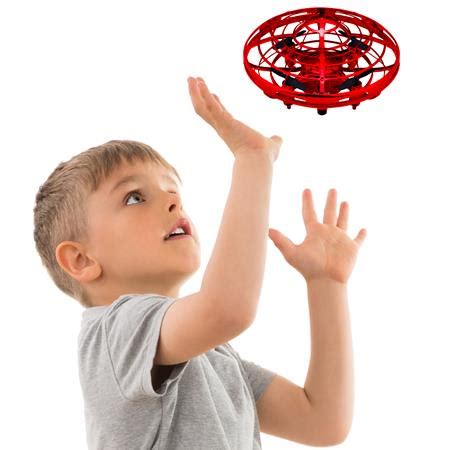 force  scoot hand operated mini flying ball drone red  scootd red