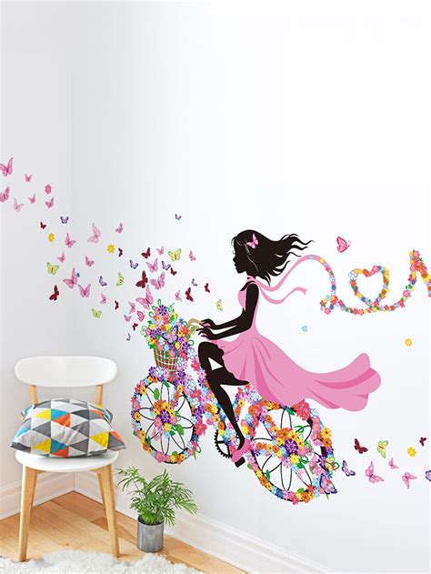 Floral Girl Wall Decal