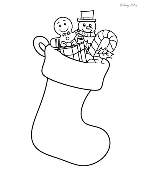 christmas stocking coloring pages  printable coloring