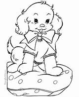 Puppy Coloring Pages Dog Colouring Printable Sheets Puppies Fun Book Gif sketch template