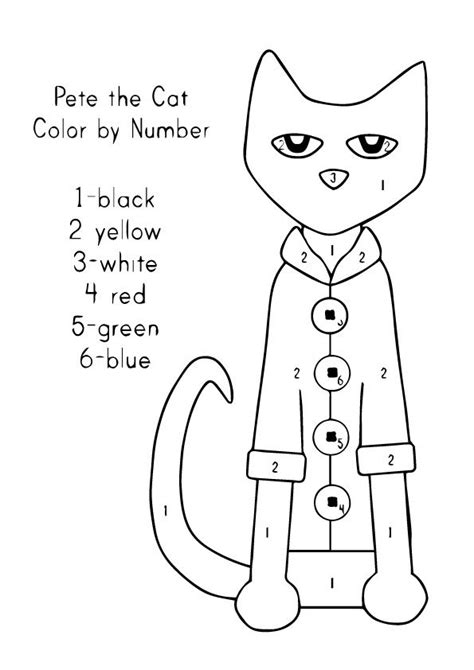 print coloring image momjunction pete  cat coloring pete