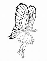 Mariposa Colorear Princesa Sirena sketch template