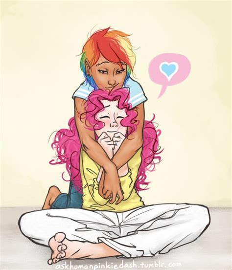 173833 Ask Ask Human Pinkie Pie And Rainbow Dash