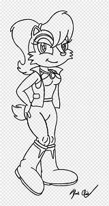 Coloring Sally Acorn Sonic sketch template