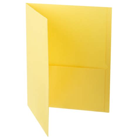 oxford  letter size  pocket embossed paper pocket folder yellow