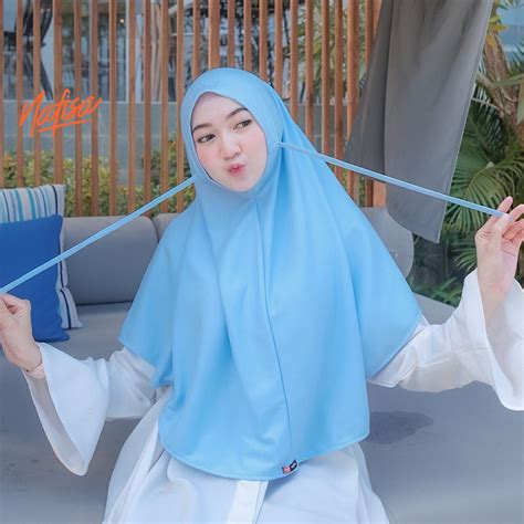 nafisa hijab  home part  kerudung instan tali jilbab khimar kaos