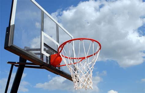 outdoor basketball rim  stock photo public domain pictures