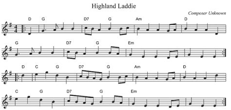 highland laddie north atlantic tune list