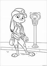 Zootopia Pages Coloring Online Color sketch template