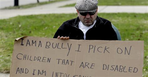 Ohio Man Sits On Corner With “i Am A Bully ” Sign Cbs News