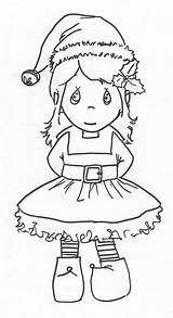 Elf Coloring Pages Christmas Girl Printable Buddy Shelf Cute Precious Moments Female Drawing Ears Elves Colouring Color Books Sheets Getcolorings sketch template
