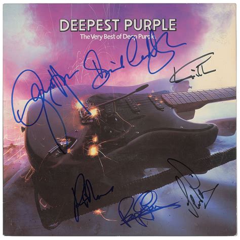 deep purple signed album