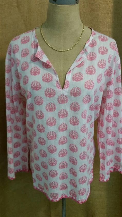 Pink And White Tunic White Tunic Women S Top Tops