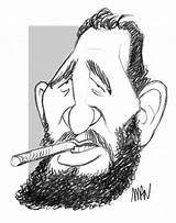 Caricatures Castro Fidel sketch template