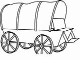Wagon Coloring Covered Template Pages Colouring sketch template