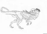 Dilophosaurus Jurassic sketch template