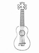 Ukulele Drawing Coloring Guitar Ukelele Pages Clipart Drawings Sketch Guitars Sketches Cliparts Tattoo Music Fret Tattoos Transparent Collection sketch template