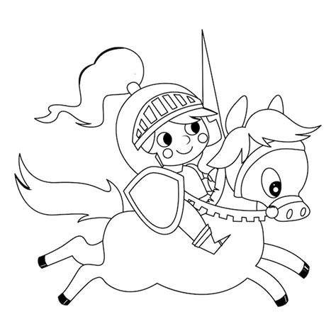 premium vector horse coloring book page  kids