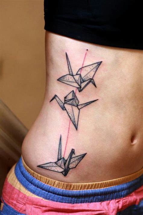 origami paper crane origami tattoo tattoos birds tattoo