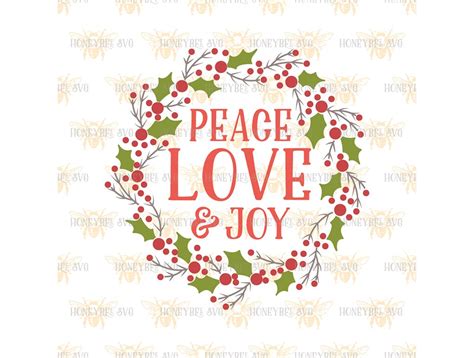 Peace Love And Joy Svg Eps Dxf  ~ Illustrations