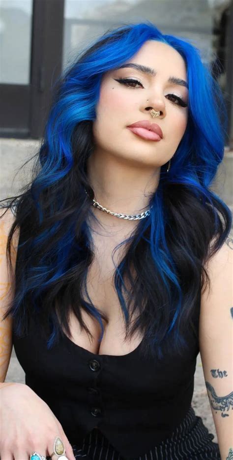 unconventional hair color ideas    statement electric blue