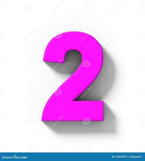 number   purple isolated  white  shadow orthogonal pr stock