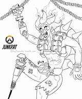 Junkrat Overwatch J7b Elisa Deviantart sketch template