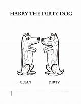 Harry Dog Dirty Clean Template Kids Coloring Activities Idea Keep Let Own Then Color Their Other sketch template