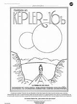 Kepler 16b Coloring Español sketch template