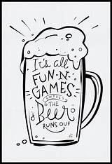 Beer Brewing Embroidery sketch template