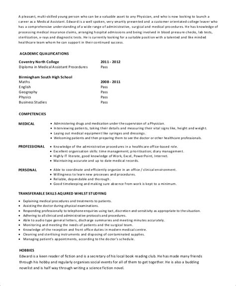 sample medical assistant resume templates   ms word
