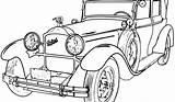 Car Coloring Old Pages Cars Drawing School Outline Printable Classic Vintage Clipart Clip Voiture Vehicle Library Book Popular Drawings Coloriage sketch template